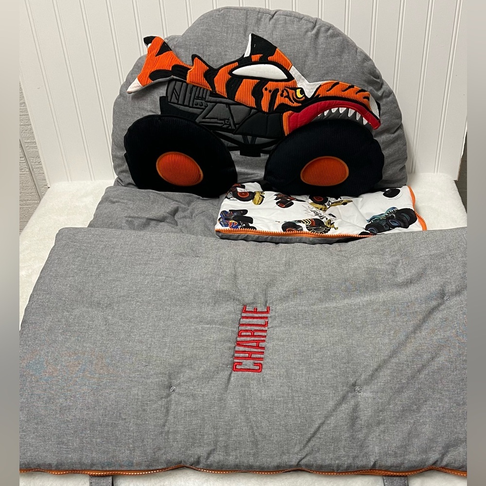 Pottery Barn Kids Hot Wheels Monster Truck Sleeping Bag